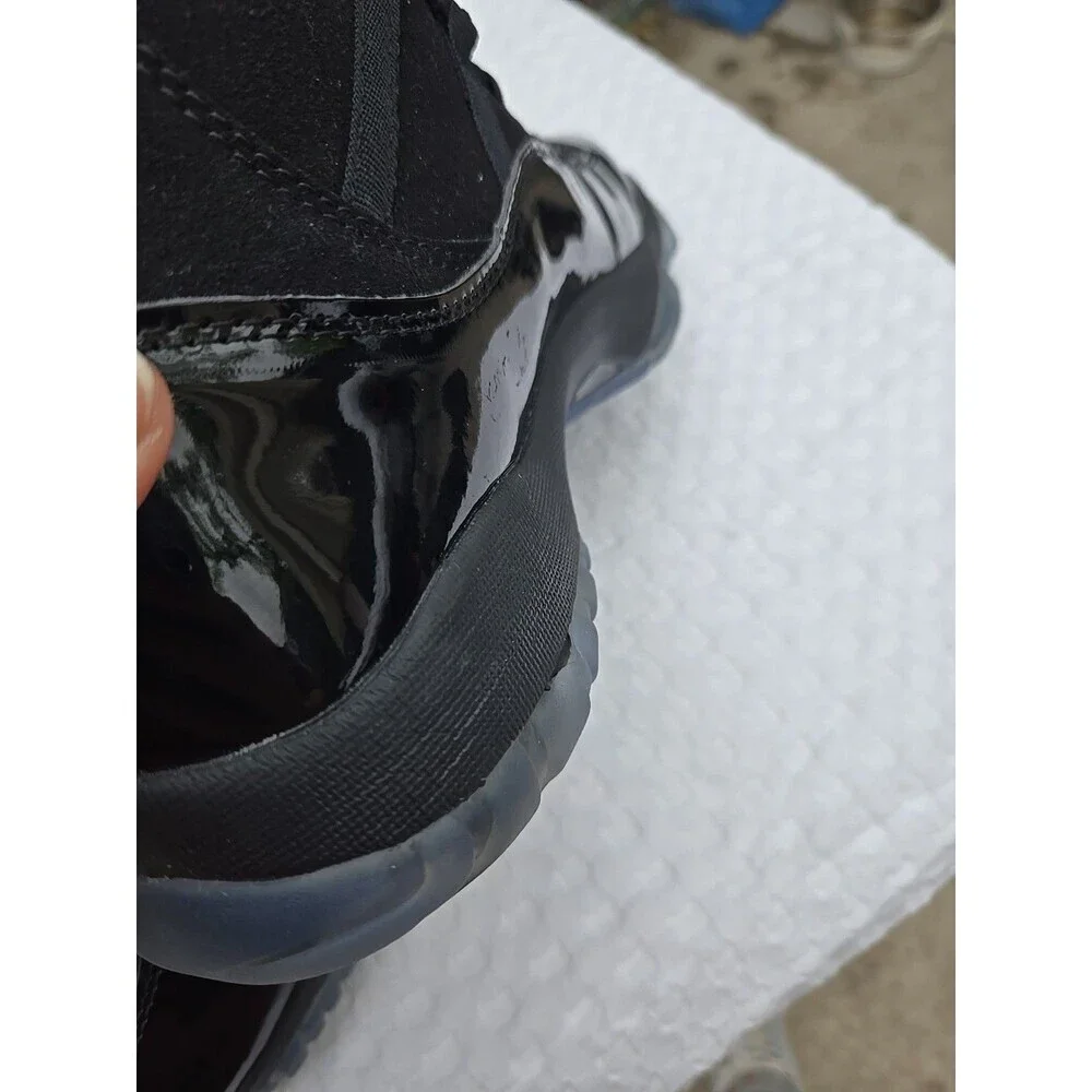 Jordan 11 Retro Black on Black Sneakers Patent Suede Size 13 Men  136046-000